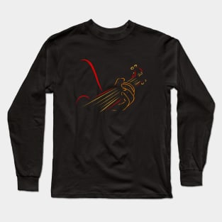 Guitar Playing Left Hand Long Sleeve T-Shirt